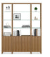 BDI Linea 3 Shelf 66" Wide Shelving System (Natural Walnut)