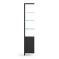 BDI Linea 5801A Single-Wide Cabinet Add-On (Charcoal Stained Ash)