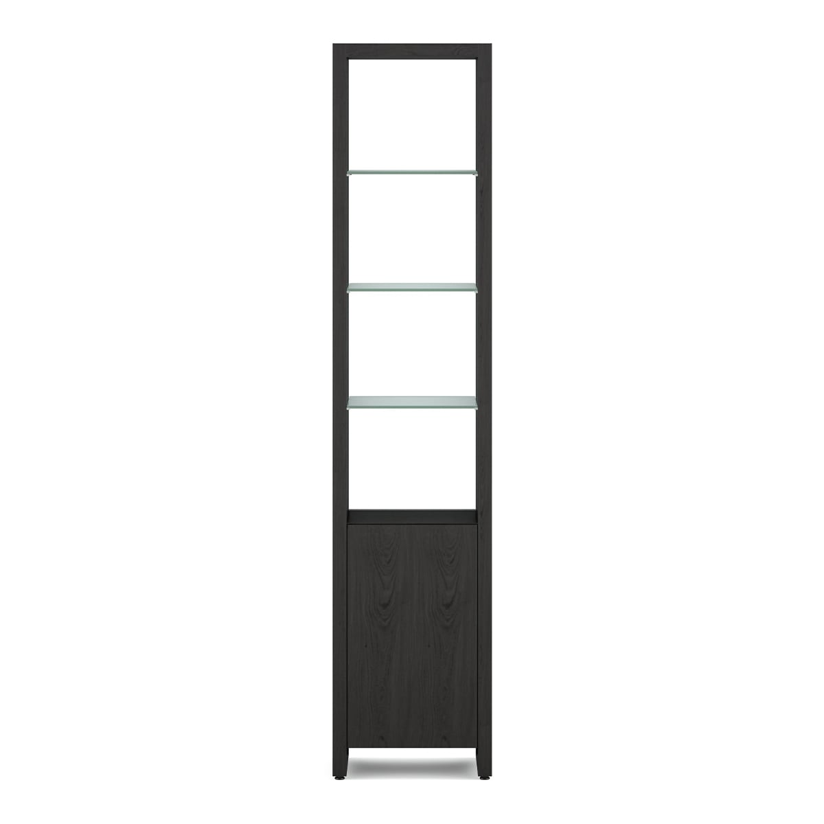 BDI Linea 5801 Single-Wide Cabinet (Charcoal Stained Ash)