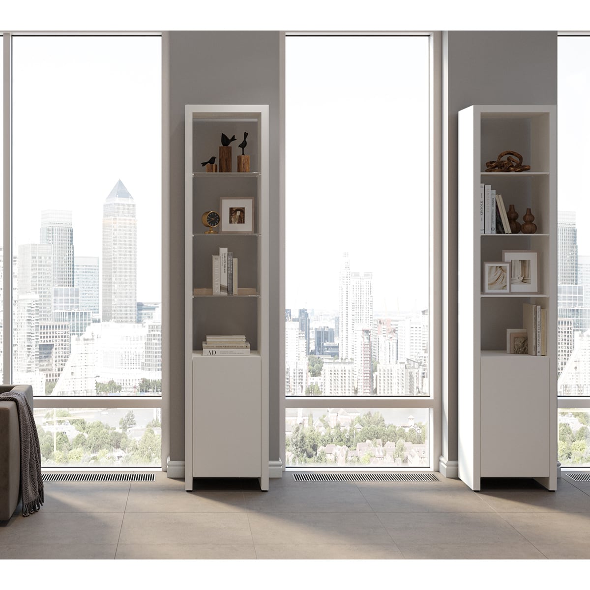 BDI Linea 5801 Single-Wide Cabinet (Satin White)