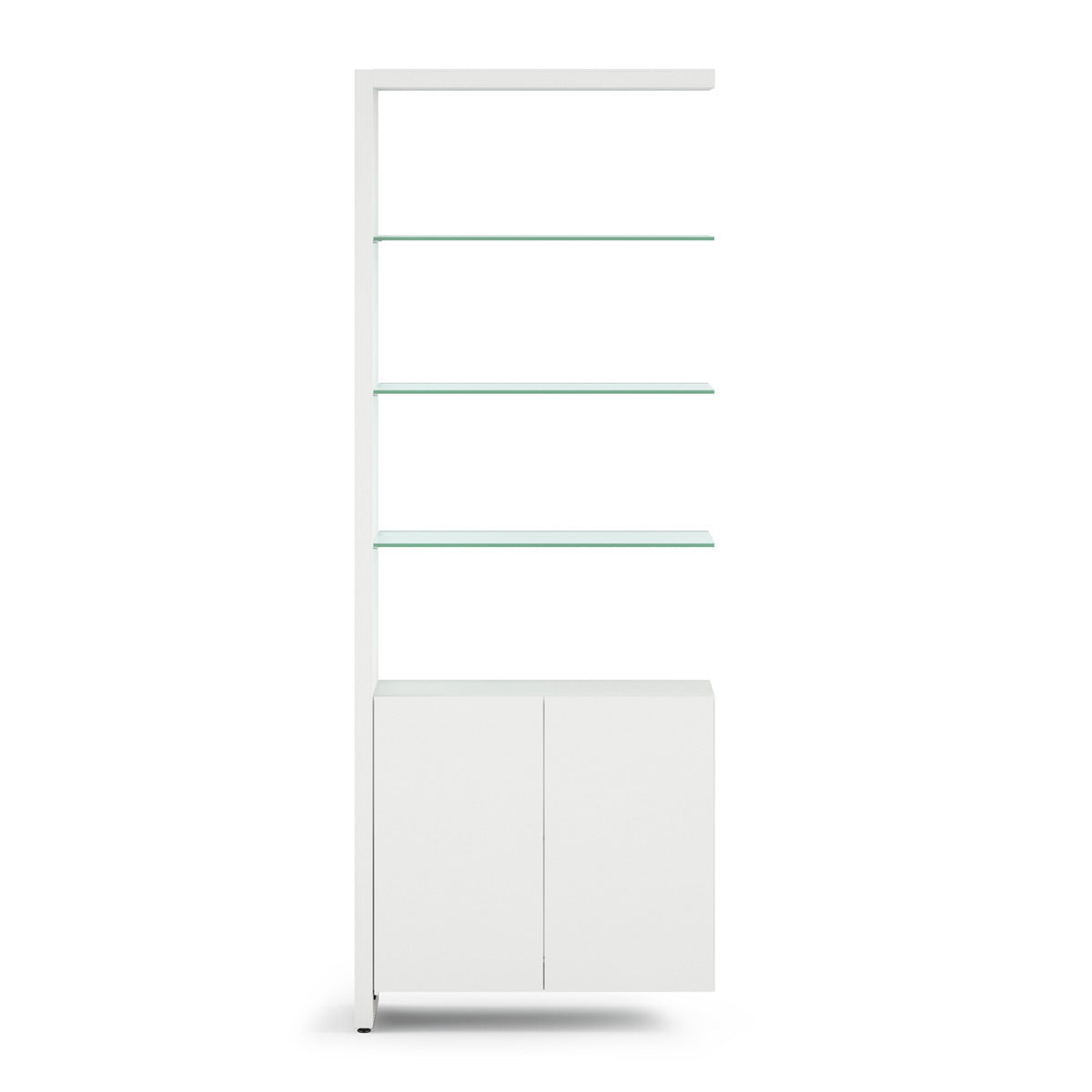 BDI Linea Double Wide Shelf Add-On Satin White