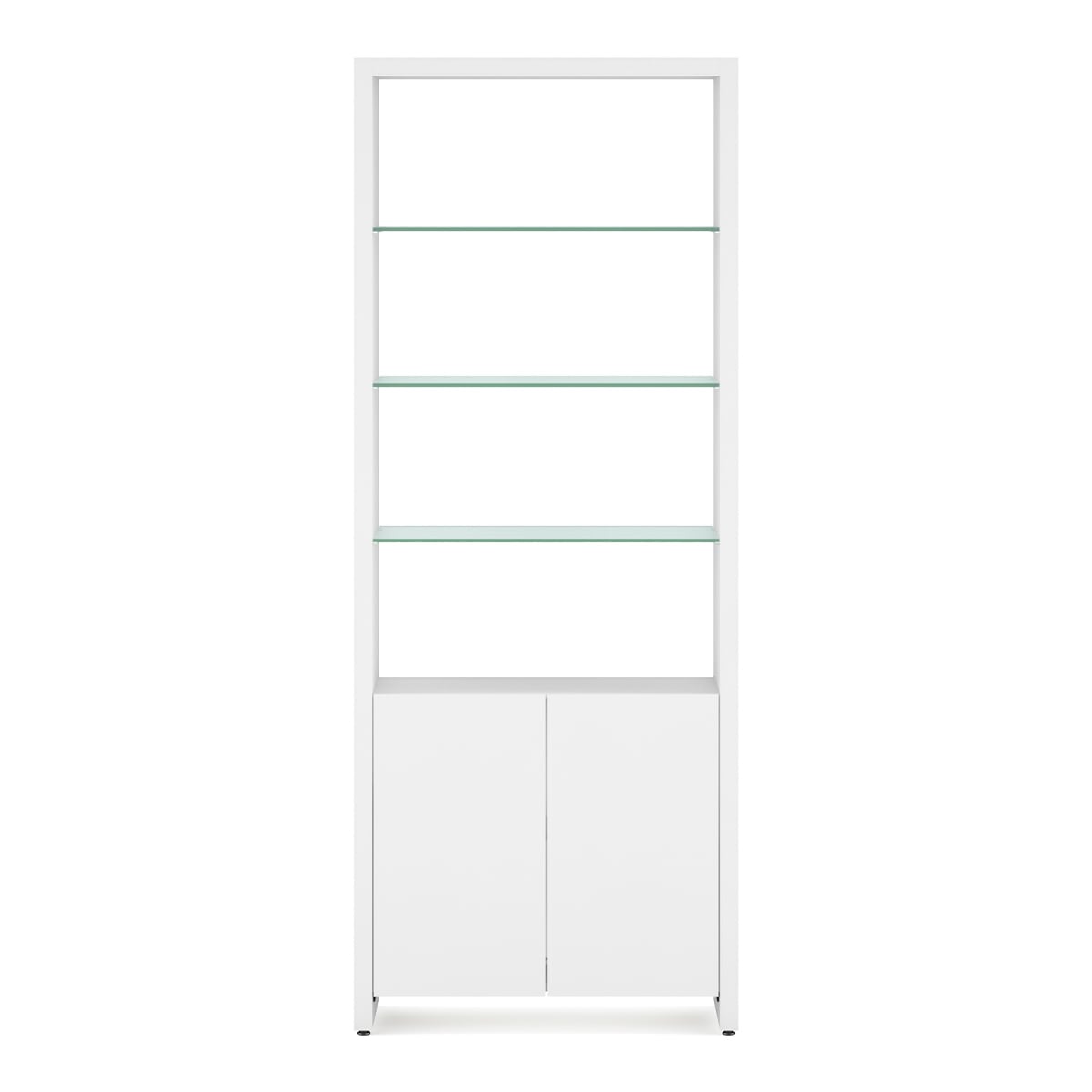 BDI Linea 5802 Expandable Modern Bookcase (Satin White)