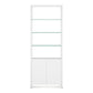 BDI Linea 5802 Expandable Modern Bookcase (Satin White)