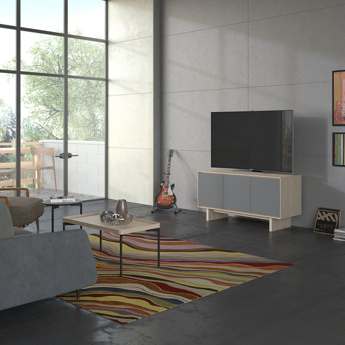 BDI Octave 8377 Media Console (Drift Oak)