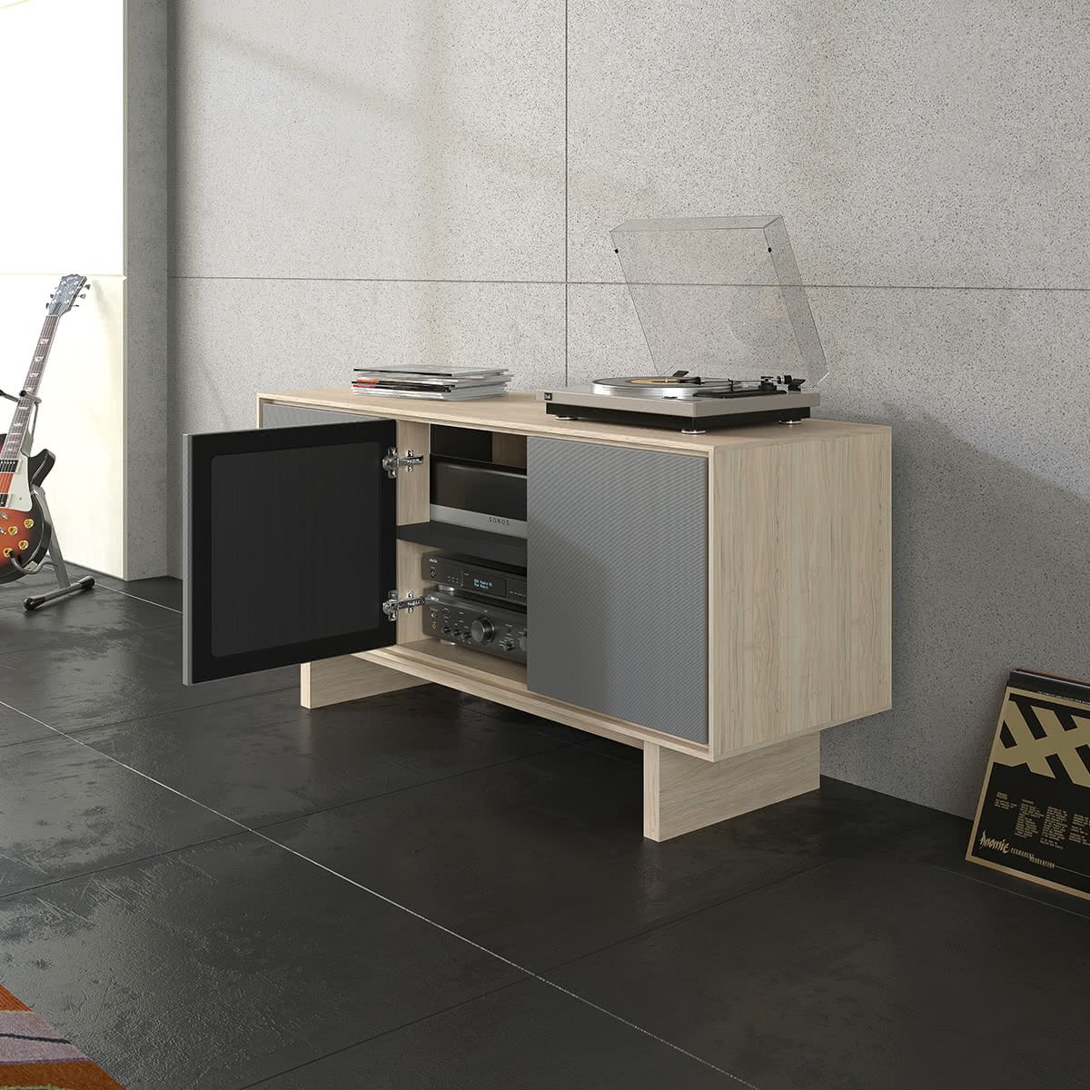 BDI Octave 8377 Media Console (Drift Oak)