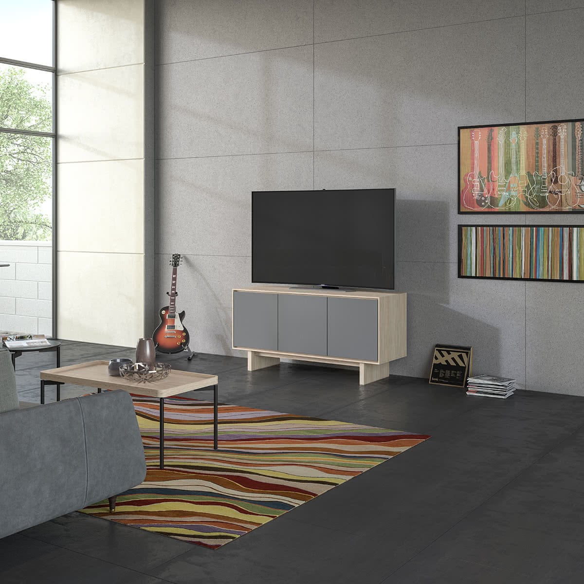 BDI Octave 8377 Media Console (Drift Oak)