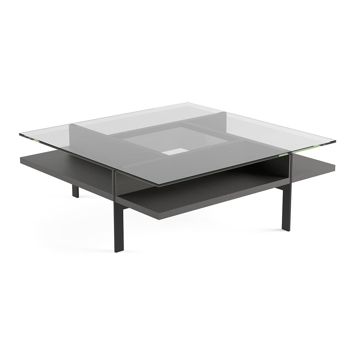 BDI Terrace 1150 Square Coffee Table (Charcoal Stained Ash)