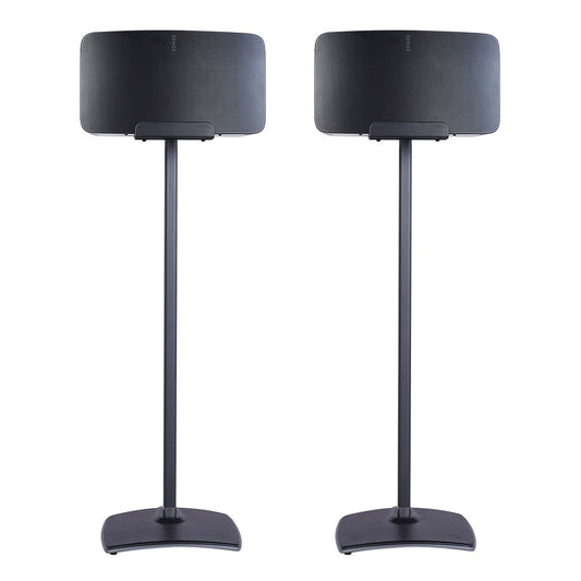 Sonos Five Wireless Speaker for Streaming Music with Sanus Wireless Speaker Stand - Pair (Black)