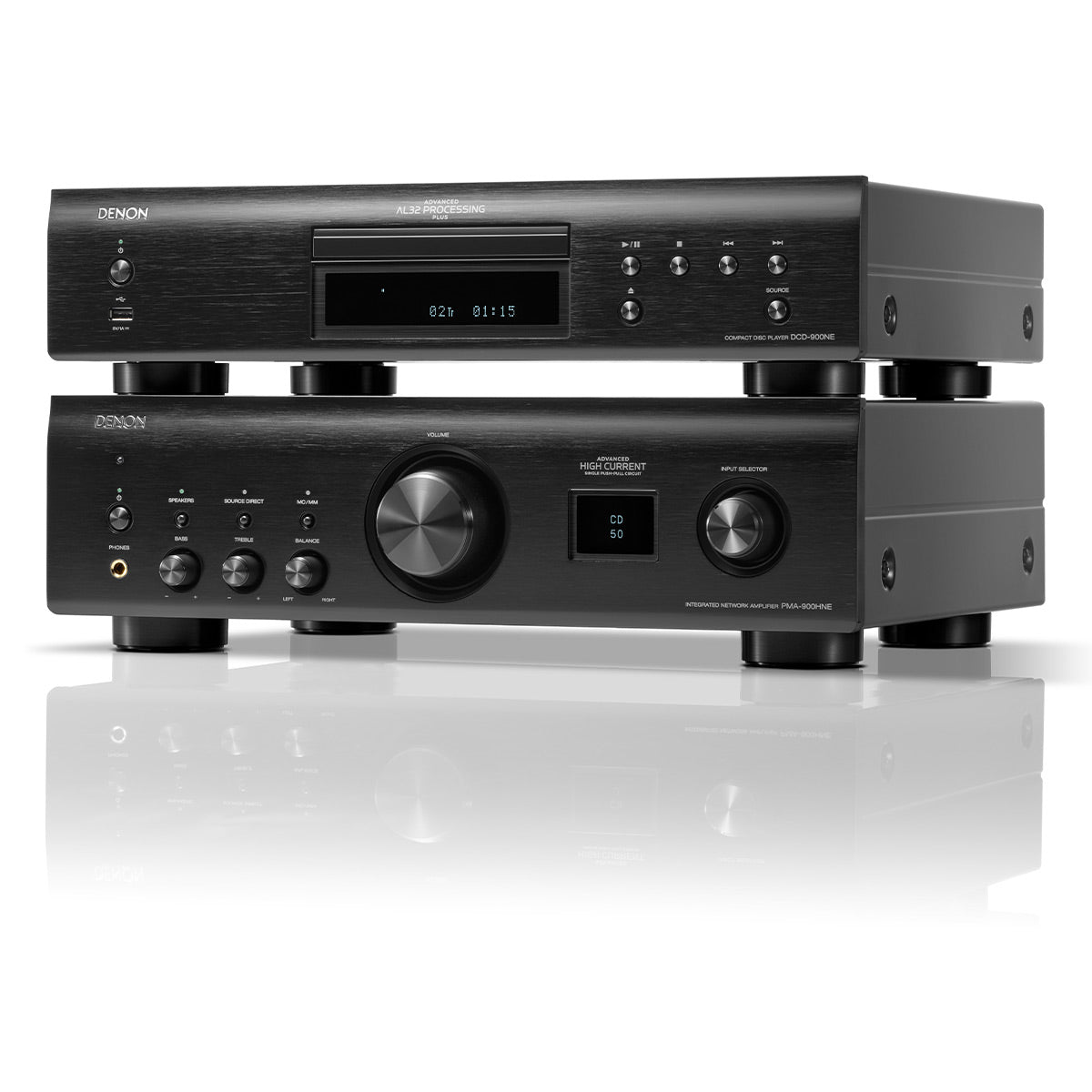 Denon DCD-900NE CD Player and PMA-900HNE Integrated Network Amplifier (Black)