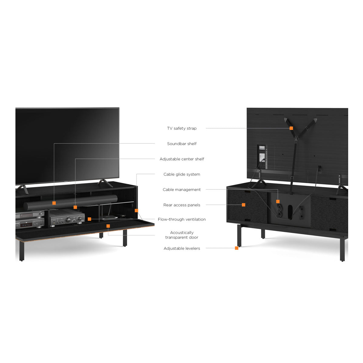 BDI Interval 7247 66-inch Media & Storage Cabinet (Ebonized Ash/Natural Walnut)