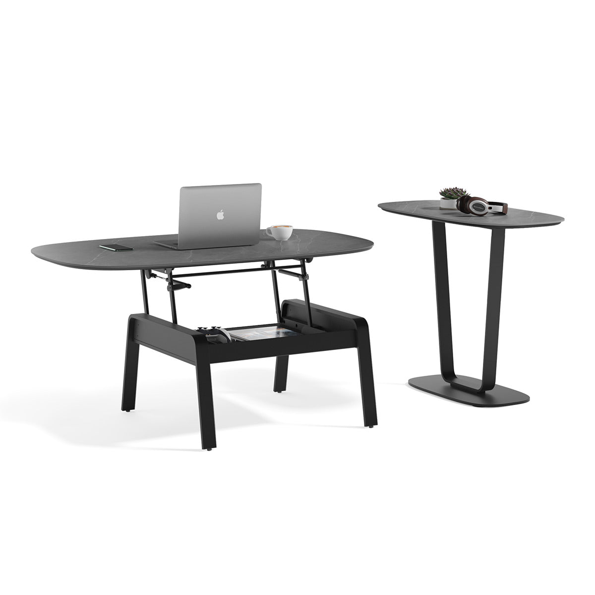BDI Cloud 9 1186 Porcelain Top End Table (Alto Grey)