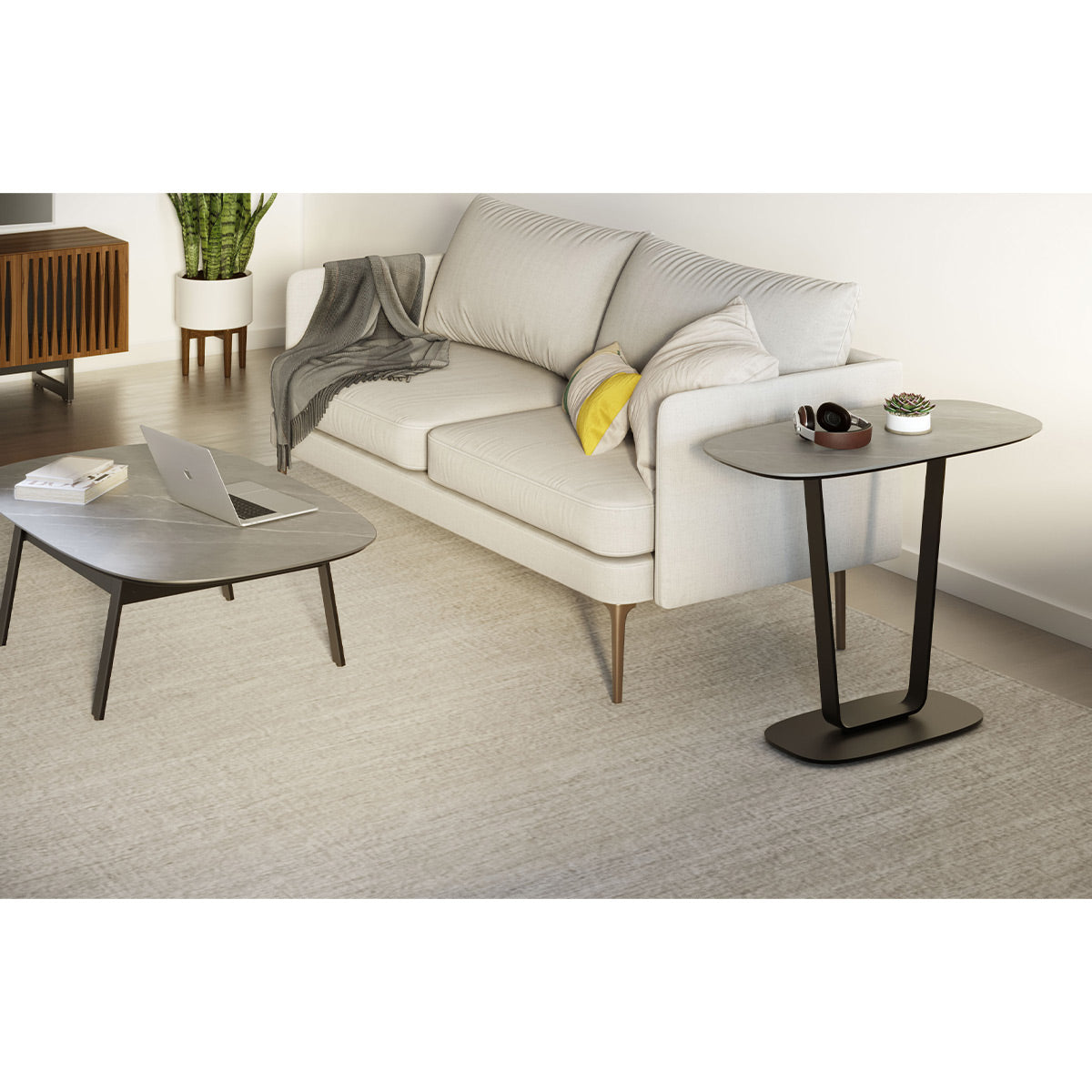 BDI Cloud 9 1186 Porcelain Top End Table (Alto Grey)