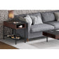 BDI Reveal 1196 Glass Top End Table (Chocolate Stained Walnut)