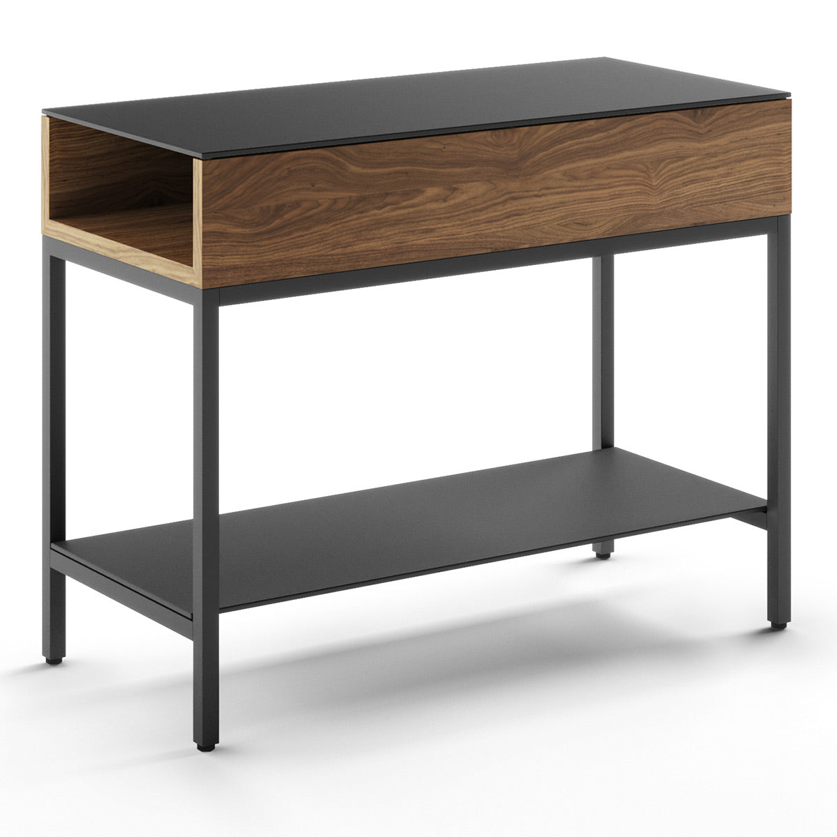 BDI Reveal 1196 Glass Top End Table (Natural Walnut)