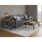 BDI Reveal 1196 Glass Top End Table (Natural Walnut)