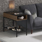 BDI Reveal 1196 Glass Top End Table (Natural Walnut)
