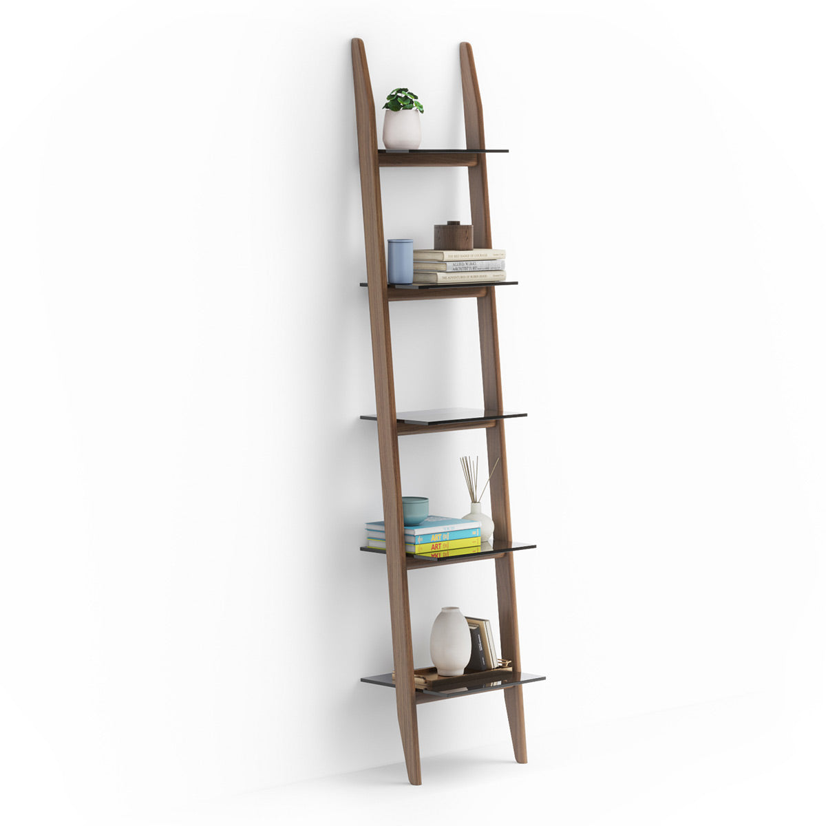 BDI Stiletto 5701 Single Leaning Shelf (Natural Walnut)
