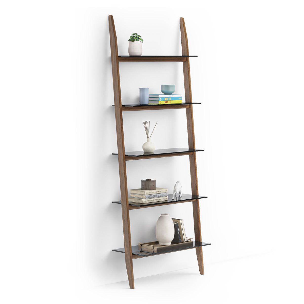 BDI Stiletto 5702 Double Leaning Shelf (Natual Walnut)