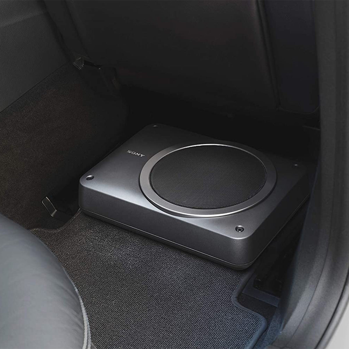 Sony Mobile XS-AW8 8 in. Compact Powered Under Seat Subwoofer with Remote Volume Control