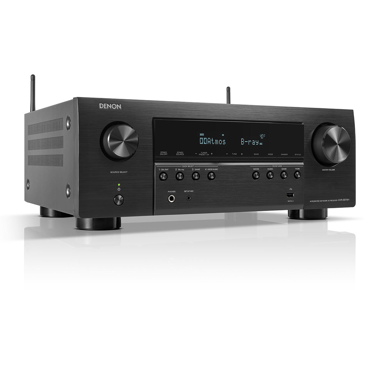 Denon AVR-S970H 7.2 Channel 8K Home Theater Receiver with Dolby Atmos/DTS:X and HEOS Built-In