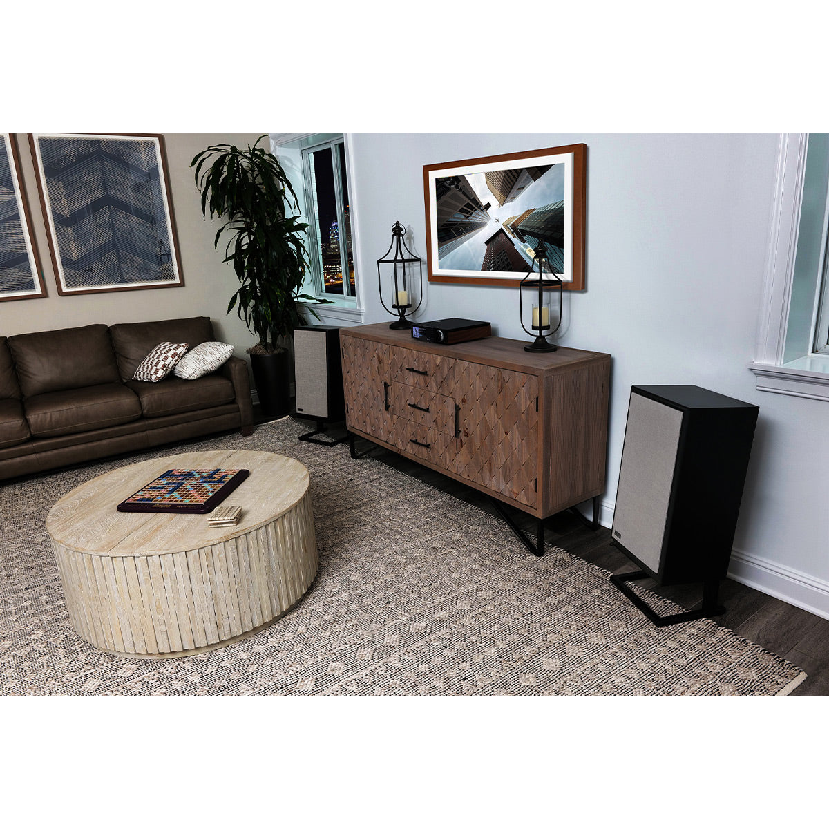 KLH Model Five 3-way 10-inch Acoustic Suspension Floorstanding Speaker - Pair (Nordic Noir)