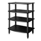 Pangea Audio Vulcan Four Shelf Audio Rack (Black)