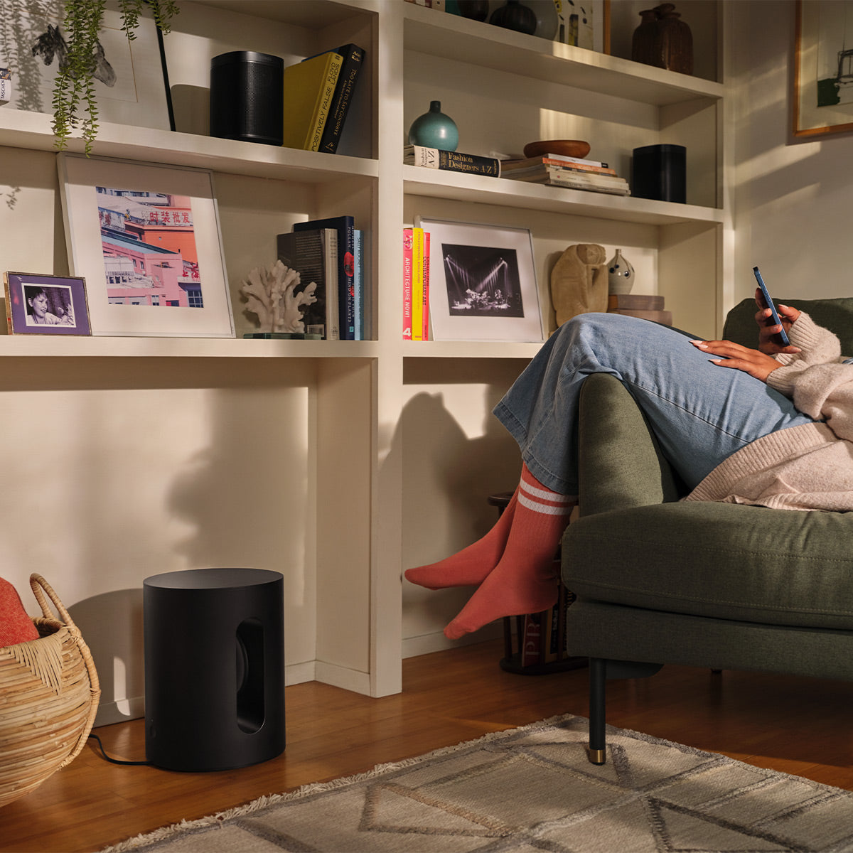 Sonos Immersive Set with Ray Compact Soundbar (Black), Sub Mini Wireless Subwoofer (Black), and Pair of One SL Wireless Streaming Speaker (Black)