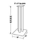Pangea Audio LS300 24 in. Speaker Stand with 6" x 6" Top Plate - Pair (Black)
