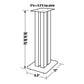 Pangea Audio DS400 24 in. Speaker Stand with 6" x 8.5" Top Plate - Pair (Black)