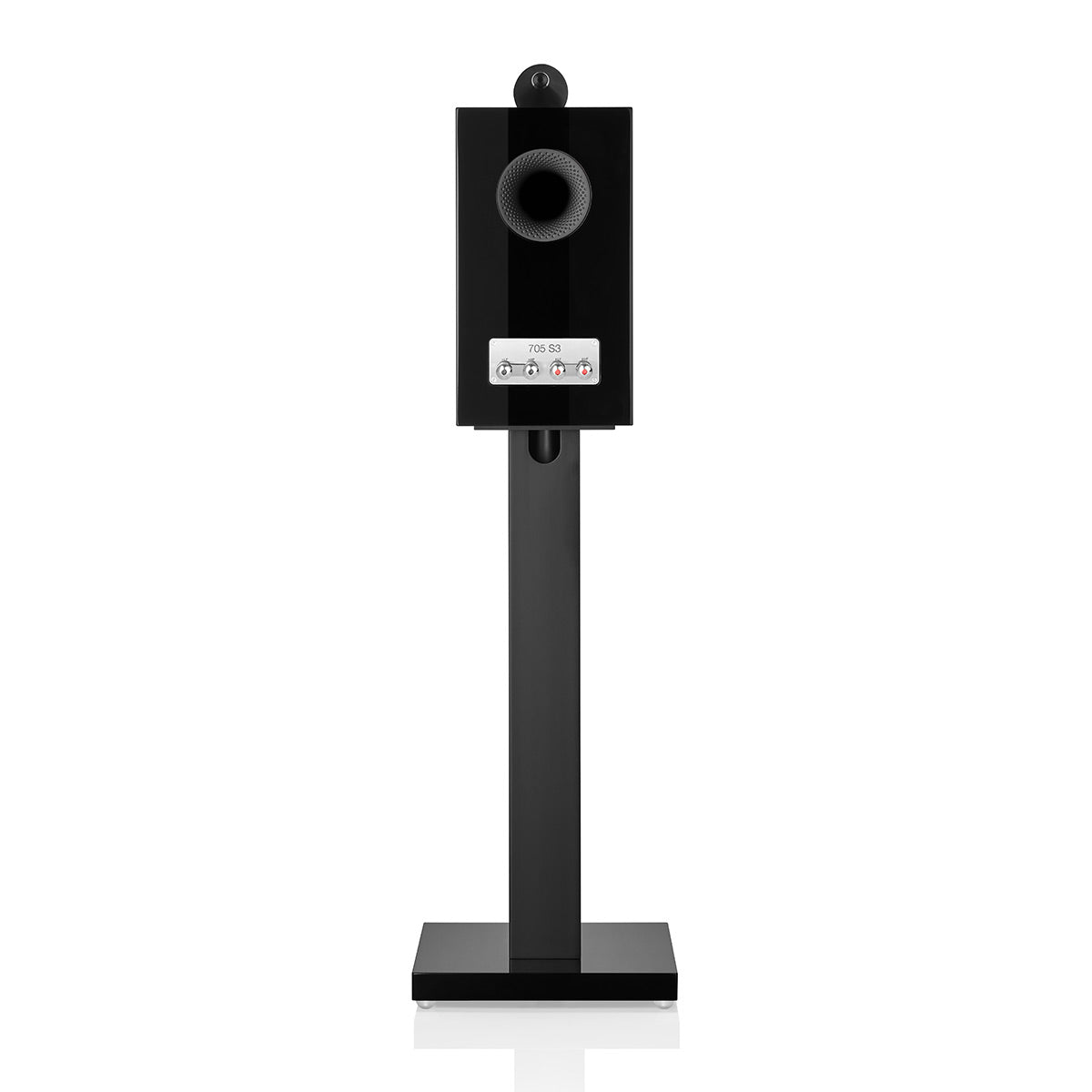 Bowers & Wilkins 705 S3 2-Way Bookshelf Speaker (Gloss Black) with FS-700 Floor Stand (Black) - Pair