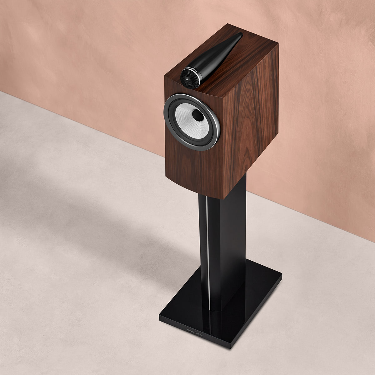 Bowers & Wilkins 706 S3 2-Way Bookshelf Speaker (Mocha) with FS-700 Floor Stand (Black) - Each