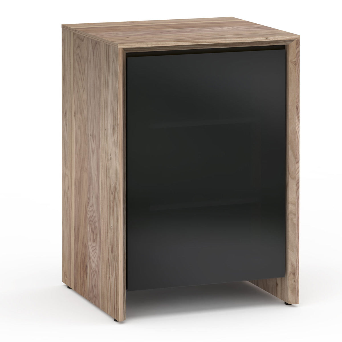 Salamander Chameleon Collection Barcelona 317 RM Single Rack Mount AV Cabinet (Natural Walnut with Black Glass Doors)