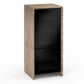 Salamander Chameleon Collection Barcelona 517 RM Single Rack Mount AV Cabinet (Natural Walnut with Black Glass Doors)