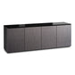 Salamander Chameleon Collection Seattle 347 Quad AV Cabinet (Gray Oak with Black Glass)