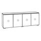 Salamander Chameleon Collection Seattle 347 Quad AV Cabinet (Gray Oak with Black Glass)