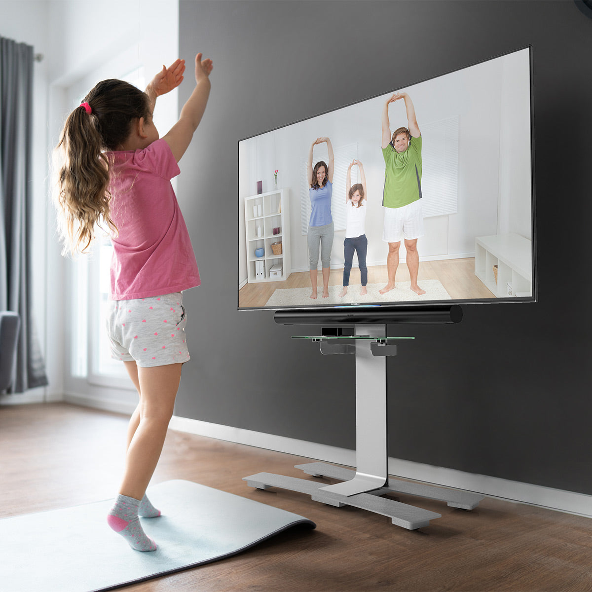Salamander Acadia Mobile X-Large Fixed Height Wall Stand for 40" - 85" TV