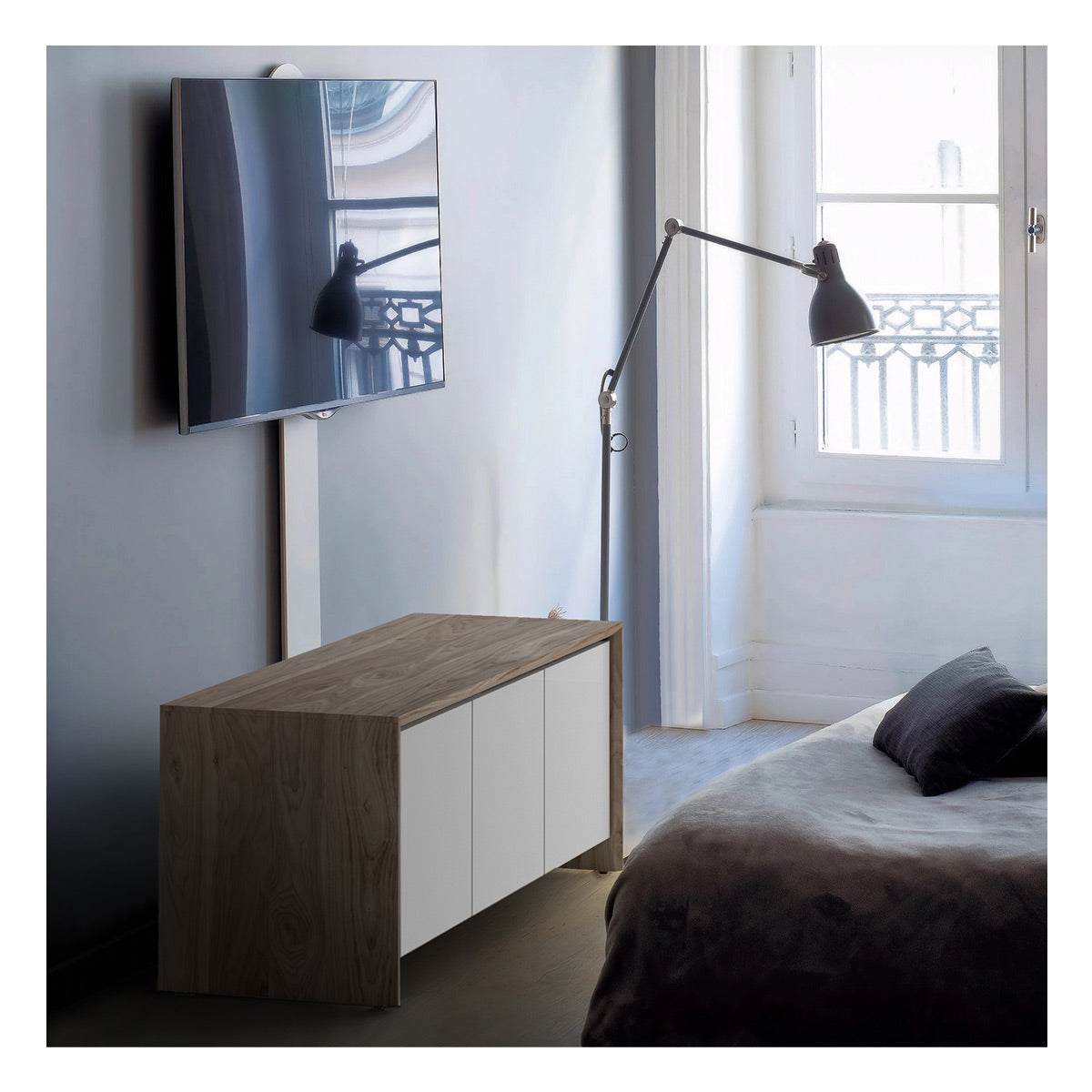 Salamander Acadia X-Large Fixed Height Wall Stand for 40" - 85" TV