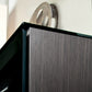 Salamander Chameleon Collection Oslo 617 Single AV Cabinet (Black Oak with Smoked Glass Doors & Black Glass Top)