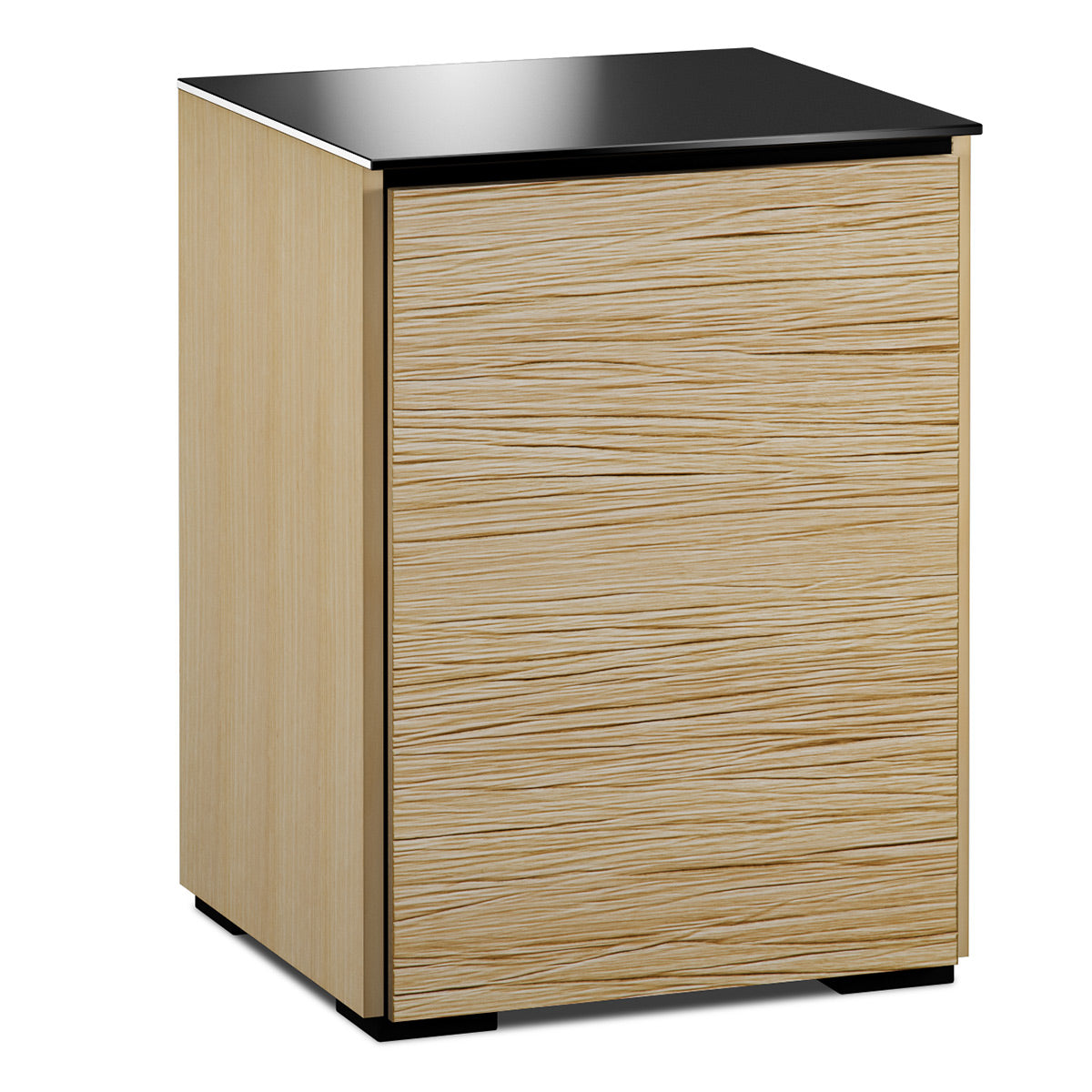 Salamander Chameleon Collection Denver 317 RM Single Pro Audio Rack (Deep Textured Natural Oak with Black Glass Top)