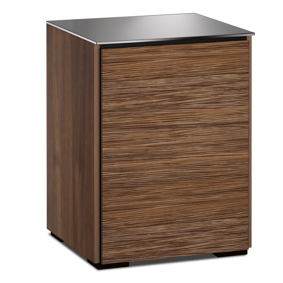 Salamander Chameleon Collection Denver 317 RM Single Pro Audio Rack (Deep Textured Medium Walnut with Black Glass Top)