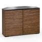 Salamander Chameleon Collection Denver 323 Twin Corner AV Cabinet (Deep Textured Medium Walnut with Black Glass Top)