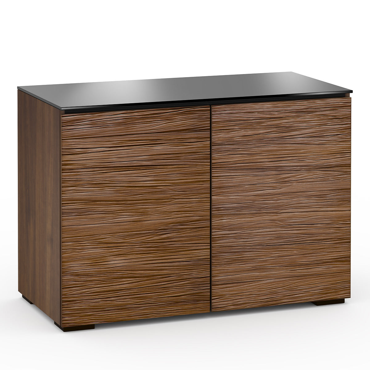 Salamander Chameleon Collection Denver 323 RM Twin Pro Audio Rack (Deep Textured Medium Walnut with Black Glass Top)