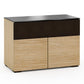 Salamander Chameleon Collection Denver 329 Twin Speaker Integrated Cabinet (Deep Textured Natural Oak with Black Glass Top)