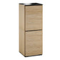 Salamander Chameleon Collection Denver 617 RM Single Pro Audio Rack (Deep Textured Natural Oak with Black Glass Top)