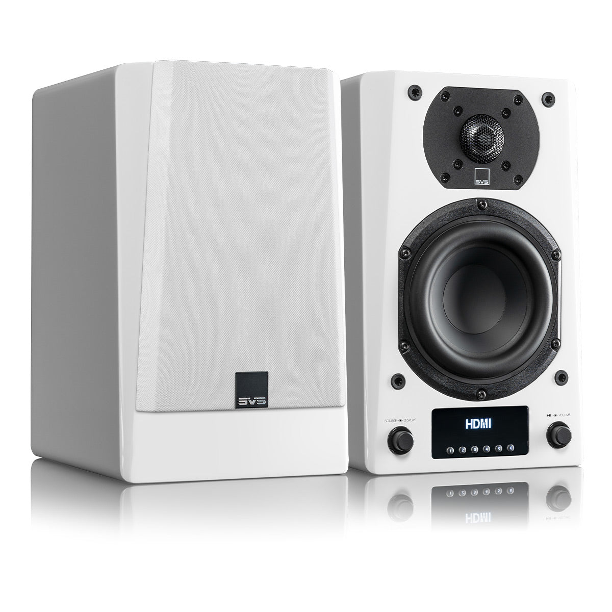 SVS Prime Wireless Pro Powered Speaker System with Chromecast and Airplay 2 - Pair (Piano Gloss White)