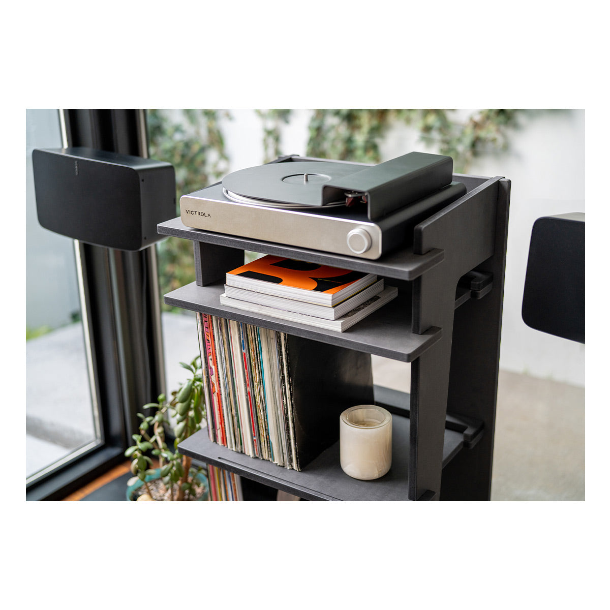 Victrola Stream Carbon Turntable with Sonos One SL Speaker (White)