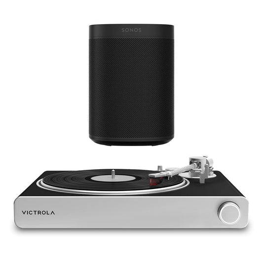 Victrola Stream Carbon Turntable with Sonos One Gen 2 Smart Speaker (Black)
