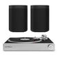 Victrola Stream Carbon Turntable with Pair of Sonos One SL Speaker (Black)