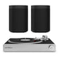 Victrola Stream Carbon Turntable with Pair of Sonos One SL Speaker (Black)