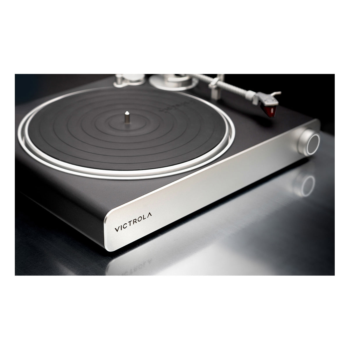 Victrola Stream Carbon Turntable with Pair of Sonos One SL Speaker (Black)